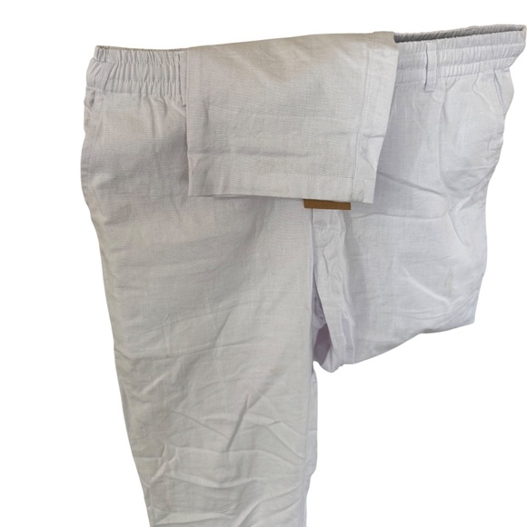 NWT  Sailwinds Loose Linen Trousers, White, Sz 4 - Picture 5 of 5